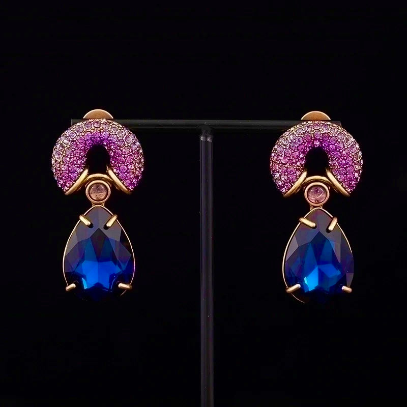 Twilight Cascade Drop Earrings 18k Gold Plated