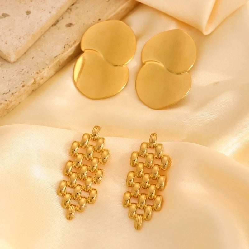 Prismatique 18k Gold Plated Double Layer Earrings