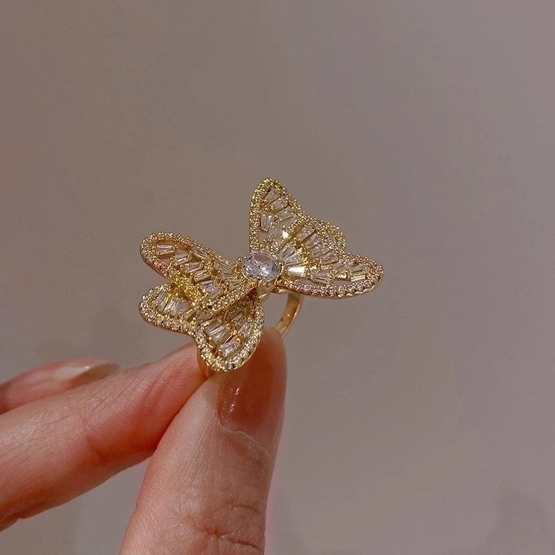 18K Gold Plated Butterfly Ring