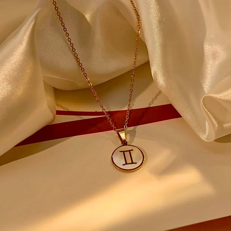 Celestia Zodiac Pendant Necklace 18k Gold Plated