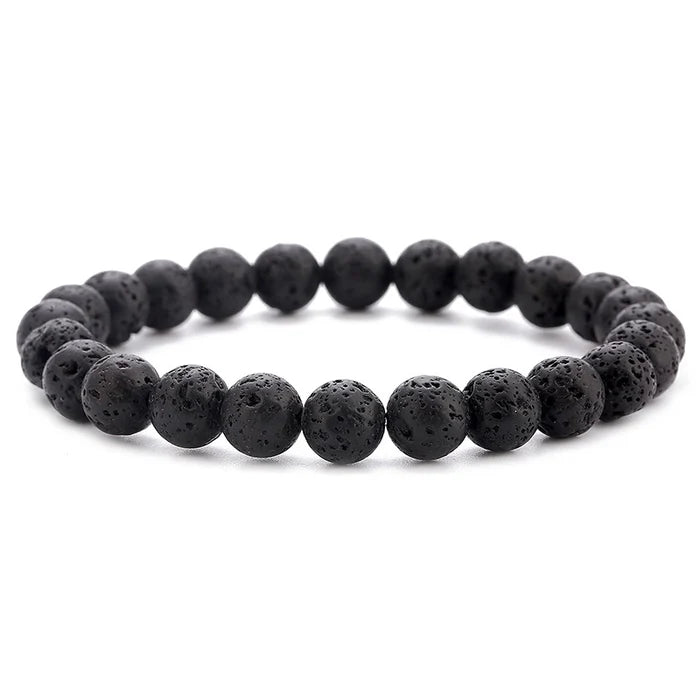 Volcanic Natural Rock Beaded Bracelet