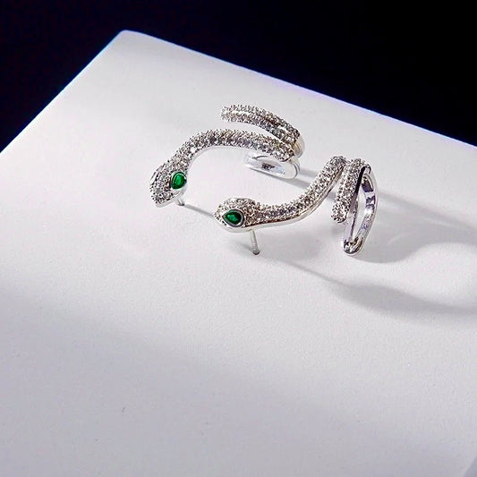 Serpentine Elegance Earrings Silver