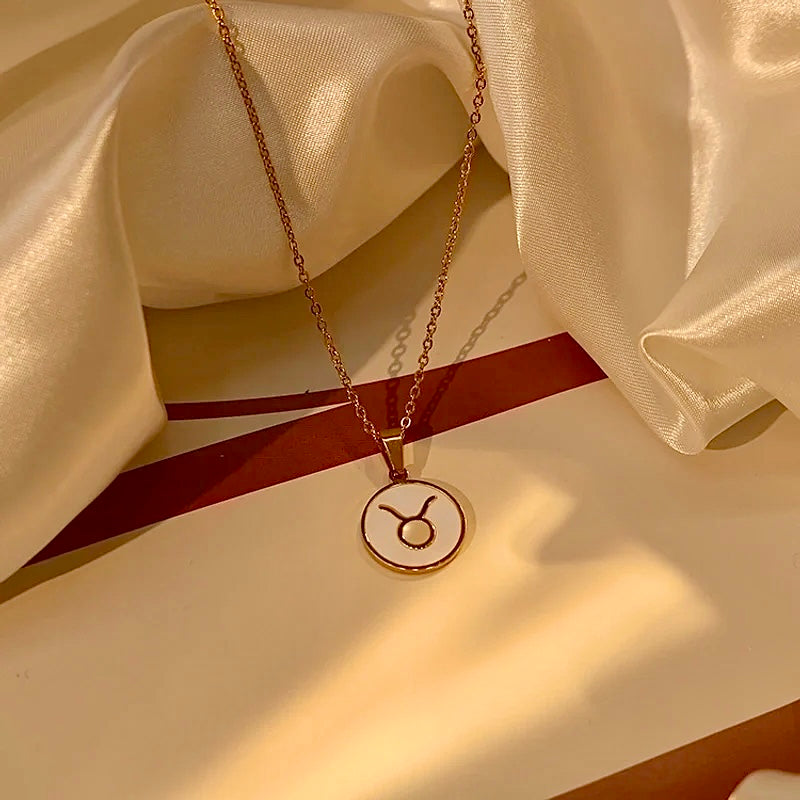 Celestia Zodiac Pendant Necklace 18k Gold Plated