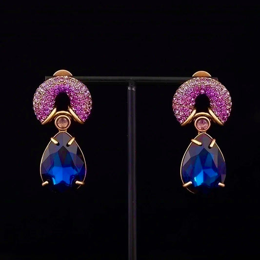 Twilight Cascade Drop Earrings 18k Gold Plated