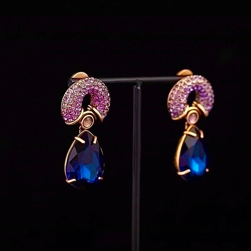 Twilight Cascade Drop Earrings 18k Gold Plated