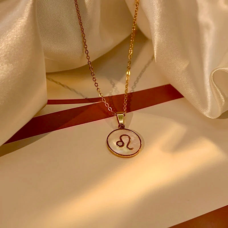 Celestia Zodiac Pendant Necklace 18k Gold Plated