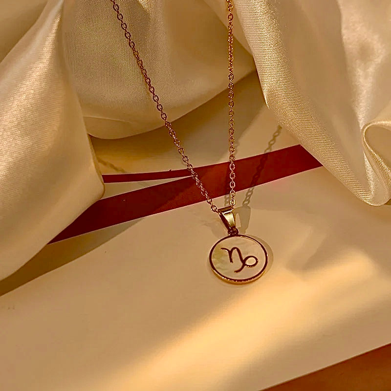 Celestia Zodiac Pendant Necklace 18k Gold Plated
