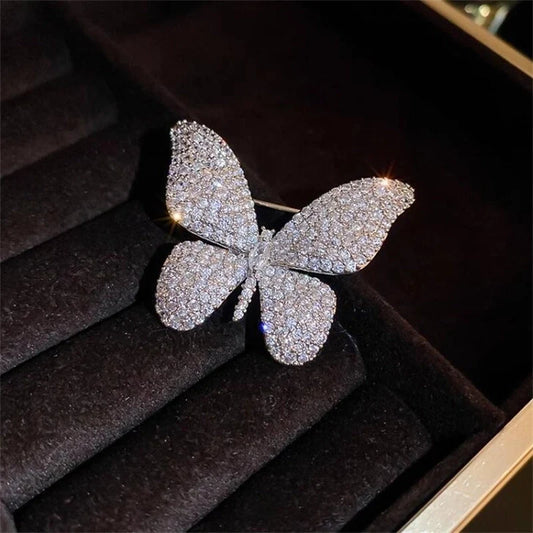 Shiny Pin Butterfly Alloy Plating Brooch