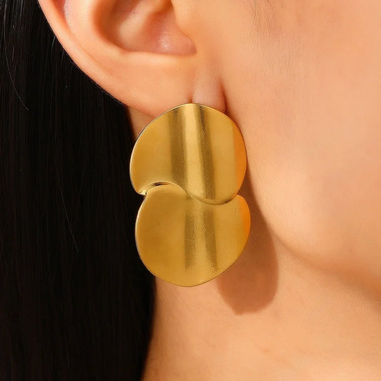 Prismatique 18k Gold Plated Double Layer Earrings