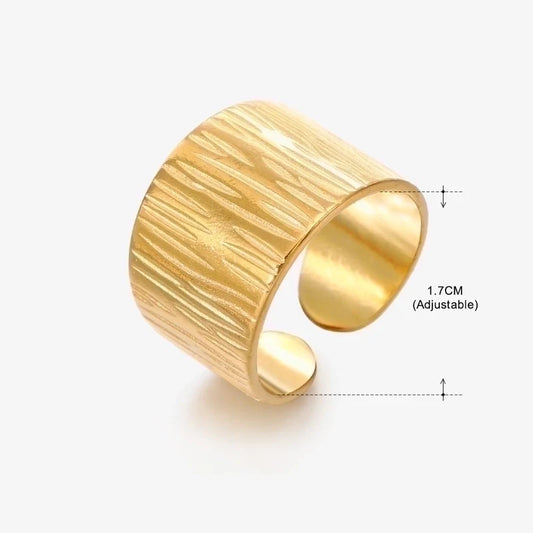 18k Gold Planting Open Ring