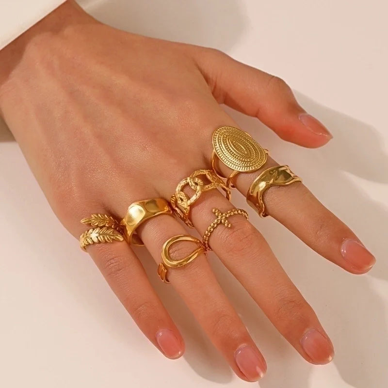 18k Gold Planting Open Ring