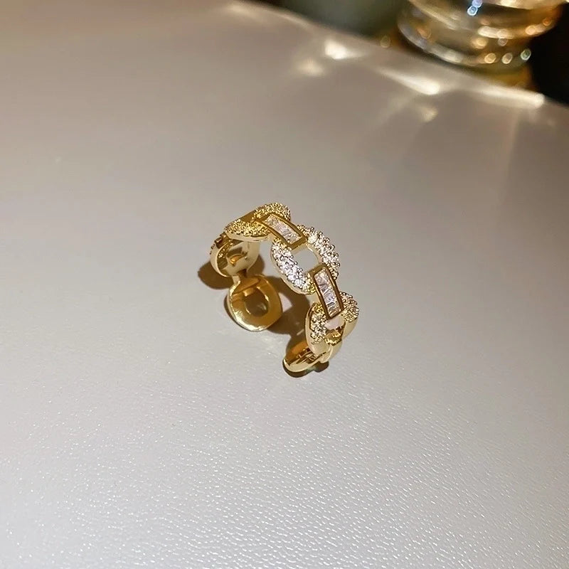 Gold Plated Chain-Link Ring