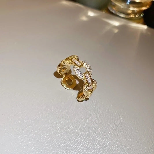 Gold Plated Chain-Link Ring