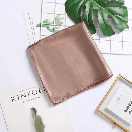 Solid Satin Silk Scarf