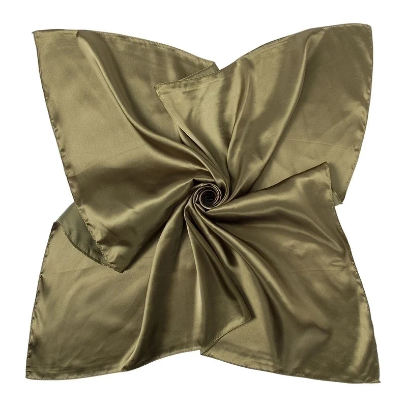 Solid Satin Silk Scarf