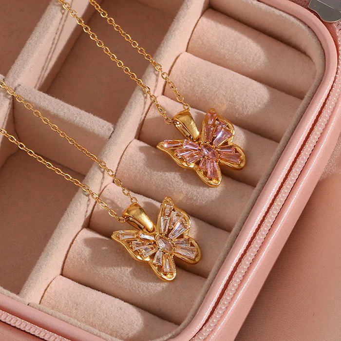 Fashion Butterfly 18K Gold Plated Necklaces