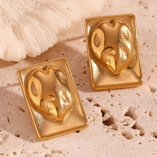 18K Gold Plated Stud Earrings