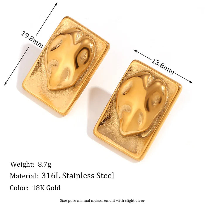 18K Gold Plated Stud Earrings