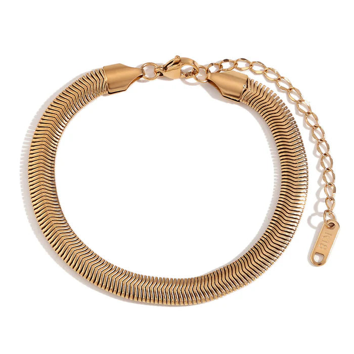 18K Gold Plated Blade Chain Bracelets