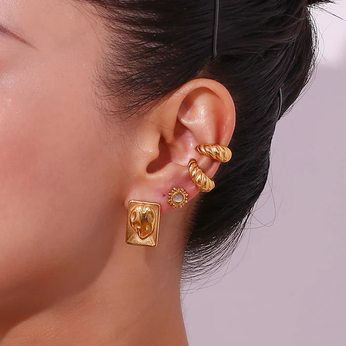 18K Gold Plated Stud Earrings